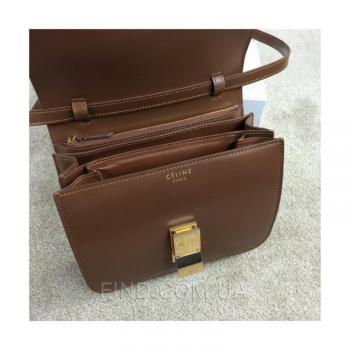 Женская сумка Celine Classic Box Shoulder bag brown (7304) реплика