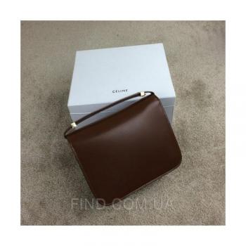 Женская сумка Celine Classic Box Shoulder bag brown (7304) реплика