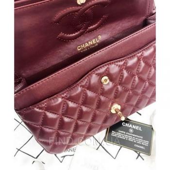 Женская сумка Chanel Classic Flap Bag Claret (9740) реплика