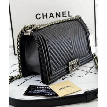 Женская сумка Chanel Le Boy Chevron Flap (9609) реплика