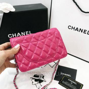 Женская сумка Chanel Woc Fuchsia (8094) реплика