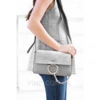 Женская сумка Chloe faye cross-body bag grey (2070) реплика