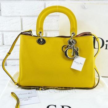 Женская сумка Dior Diorissimo Yellow Medium (2324) реплика
