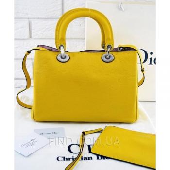Женская сумка Dior Diorissimo Yellow Medium (2324) реплика