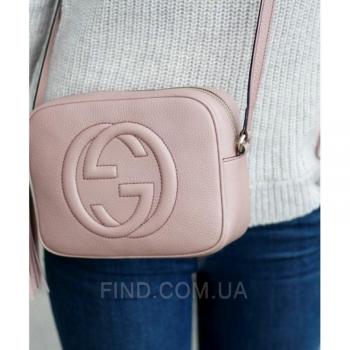 Женская сумка Gucci Soho Disco Pale Pink Bag (3395) реплика