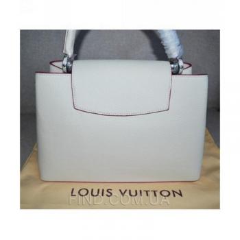 Женская сумка Louis Vuitton Capucines White (4020) реплика