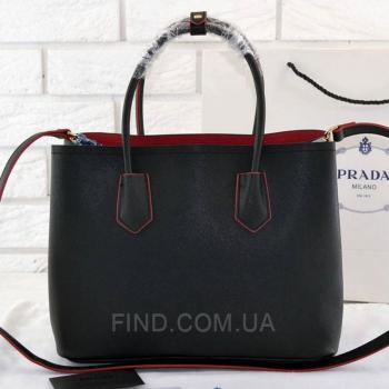 Женская сумка Prada cuir double bag (6930) реплика