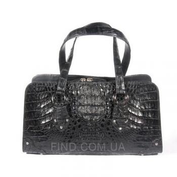 Женская сумка из кожи крокодила River (BCM 357 black)
