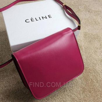 Женская сумка Celine Classic Box Shoulder Bag Fuchsia (7330) реплика