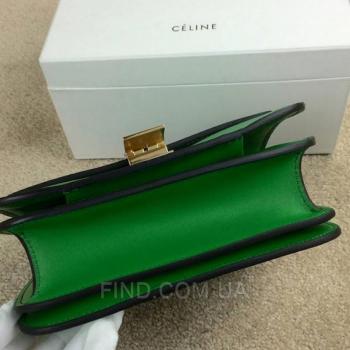 Женская сумка Celine Classic Box Shoulder Bag Green (7330) реплика