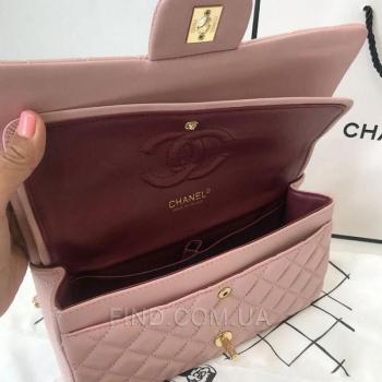 Женская сумка Chanel Classic Flap Bag Pink (9742) реплика