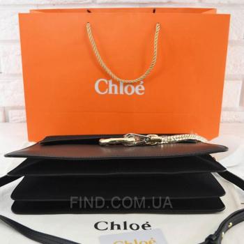Женская сумка Chloe Faye Large Black (2079) реплика