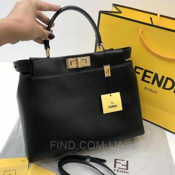 Женская сумка Fendi Peekaboo Iconic Black (2666) реплика