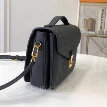Женская сумка Louis Vuitton Pochette Metis Empreinte Black (4162) реплика