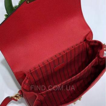 Женская сумка Louis Vuitton Pochette Metis Empreinte Red (4161) реплика