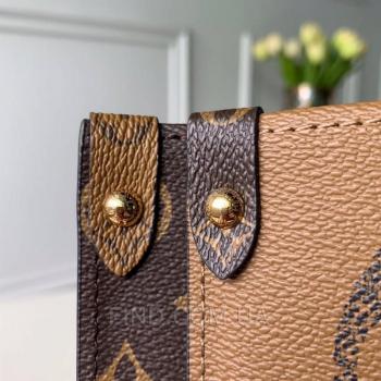 Женская сумка Louis Vuitton Onthego Monogram Reverse Tote (4155) реплика
