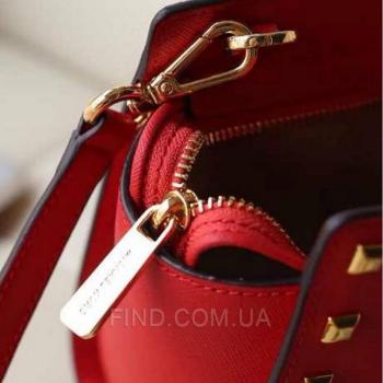 Женская сумка Michael Kors Medium Selma Studded Messenger Red (5157) реплика