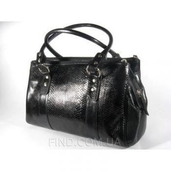 Женская сумка из кожи морской змеи River (BSN 821 black)