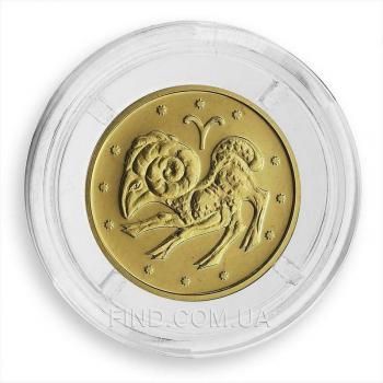 Золотая монета знака зодиака Овен