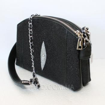 Женская сумка из натуральной кожи ската (STH 200 Black)
