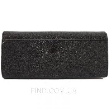 Женская сумка-клатч из кожи ската (ST 201 Black)