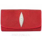 Женский кошелек из кожи ската (ST 52 Fire red)