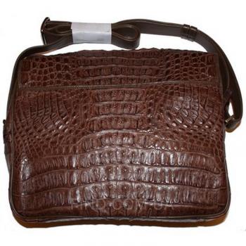 Мужская сумка из кожи крокодила (DCM 70 Brown)