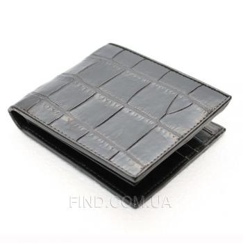 Мужское портмоне из кожи крокодила (ALM 03 B Black)