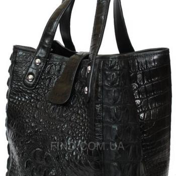 Женская сумка из кожи крокодила (ALH 776 Black)