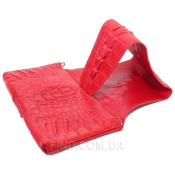 Женская сумка-клатч из кожи крокодила (FCM 320 Fire red)