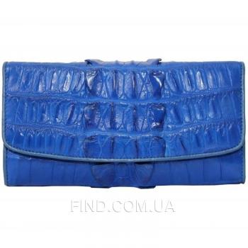 Женский кошелек из кожи крокодила (PCM 03 BT Ocean Blue)