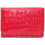 Женский кошелек из кожи крокодила (PCM 63 B Fire Red)