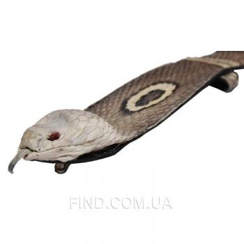 Мужской ремень из кожи кобры с головой змеи (105 CBB H Natural)