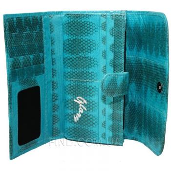 Женский кошелек из кожи морской змеи (SN 52 Turquoise)