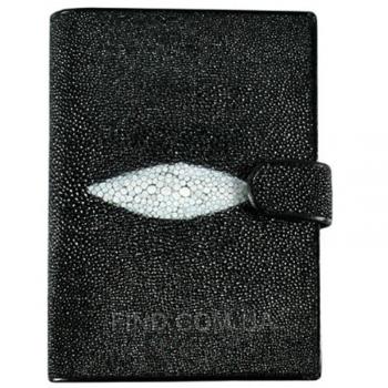 Мужской кошелек из кожи ската (STP004 Black)