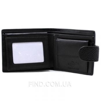 Мужской кошелек из кожи ската (ST 04-2 Black)