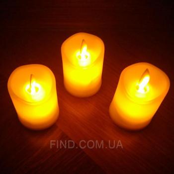 Светодиодные свечи с имитацией пламени 4W32 (набор 3 шт.)