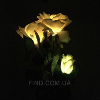 Светодиодный светильник на солнечной батарее Rose yellow