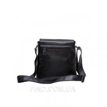 Черный кожаный мессенджер Tiding Bag (A25-238-1A)