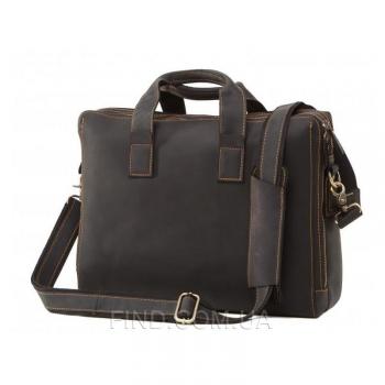 Черная кожаная мужская сумка Tiding Bag (7167A)
