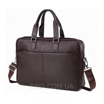 Коричневая кожаная мужская кожаная сумка Tiding Bag (M2164C)