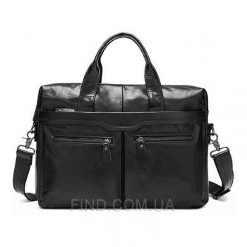 Черная кожаная мужская сумка Bexhill (Bx9005A)
